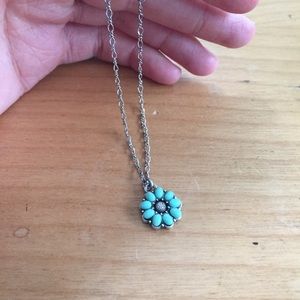 Turquoise flower necklace